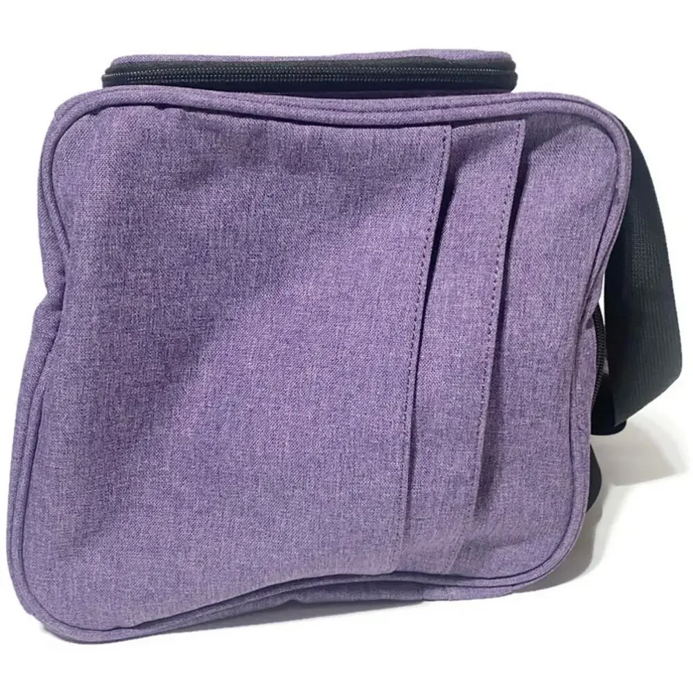 Sucipi Knitting Bag Organizer Purple Yarn Storage Tote Project Bag 14x10x
